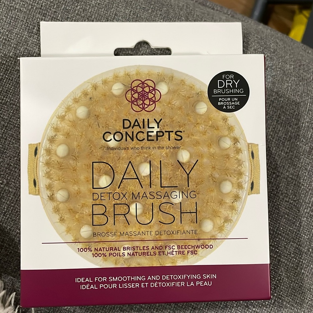 Daily Detox Massaging Brush 100% Natural Bristles